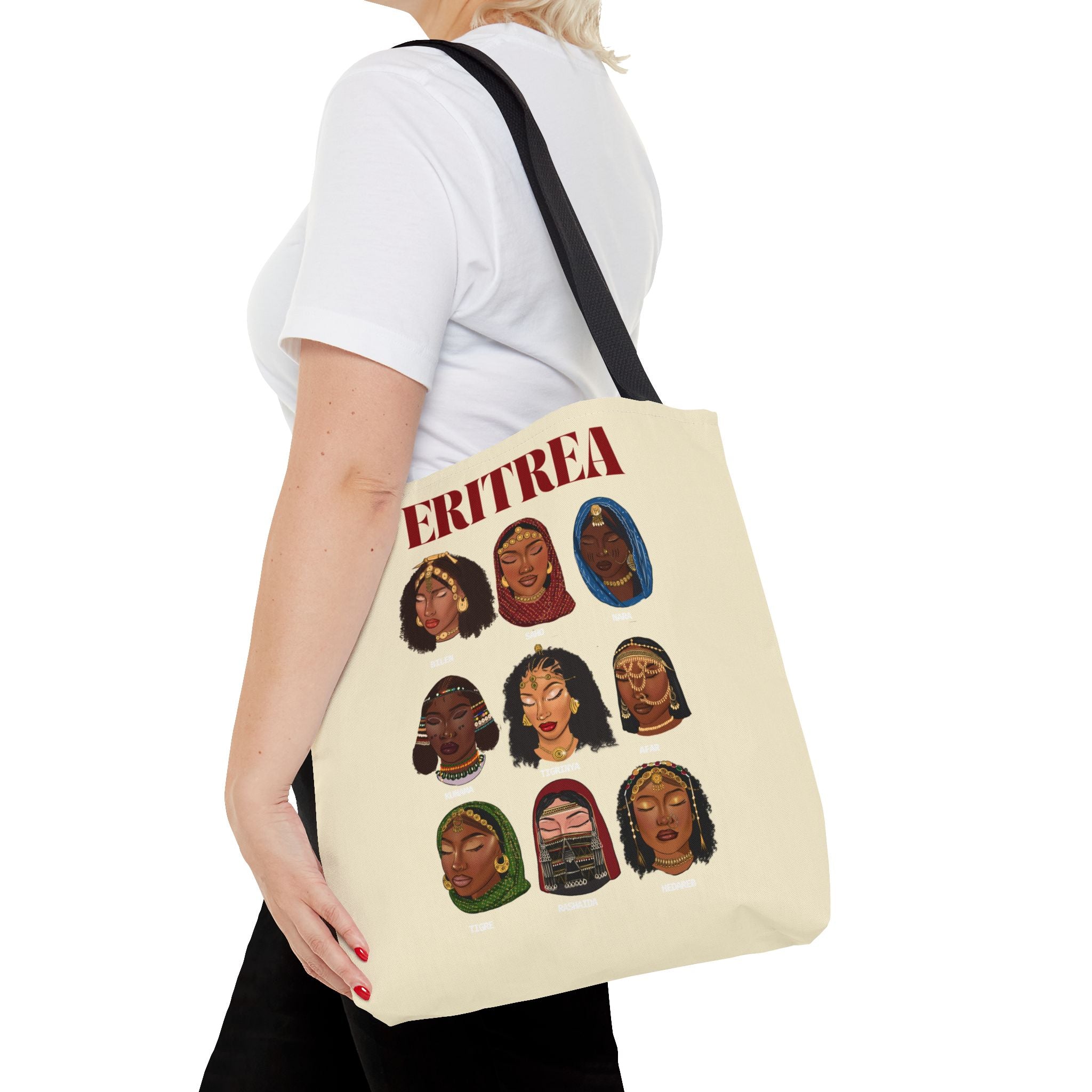 Eritrea Tribes Tote Bag - Cream